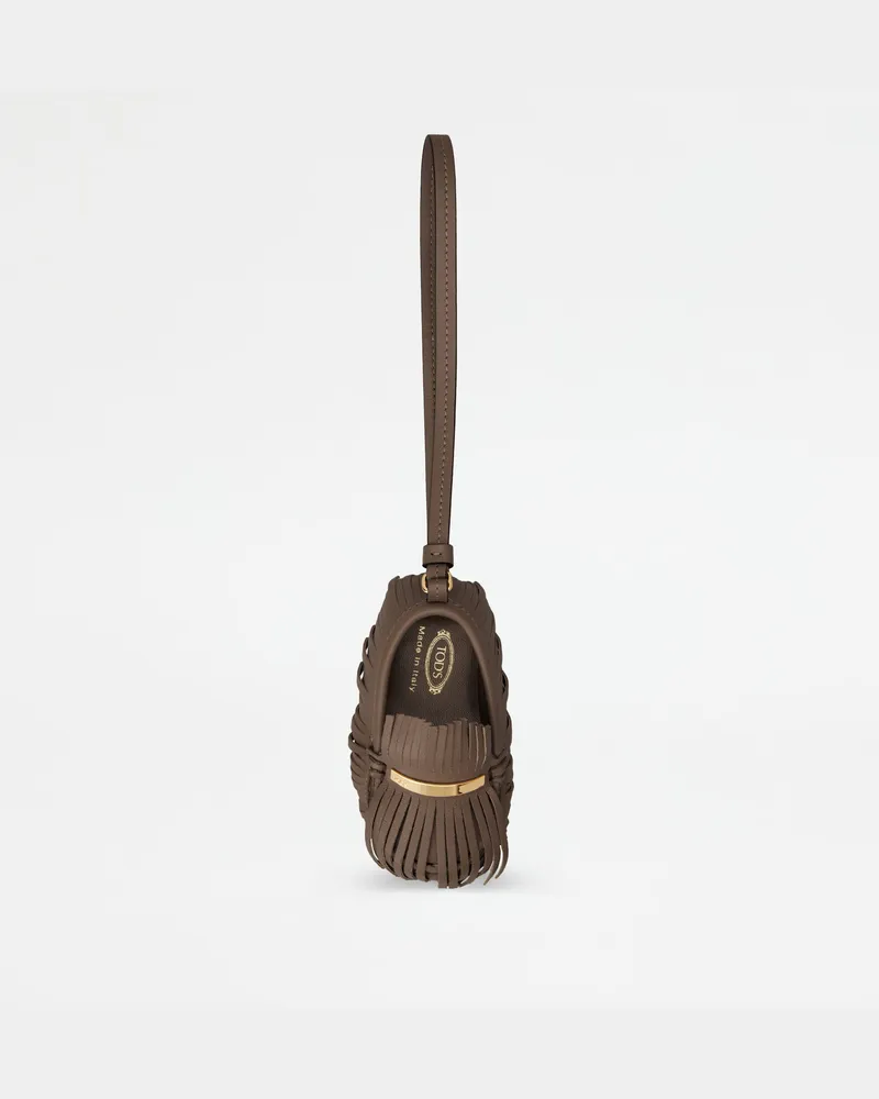 TOD'S Charm Gommino aus Leder, BRAUN,  - Wallets Braun