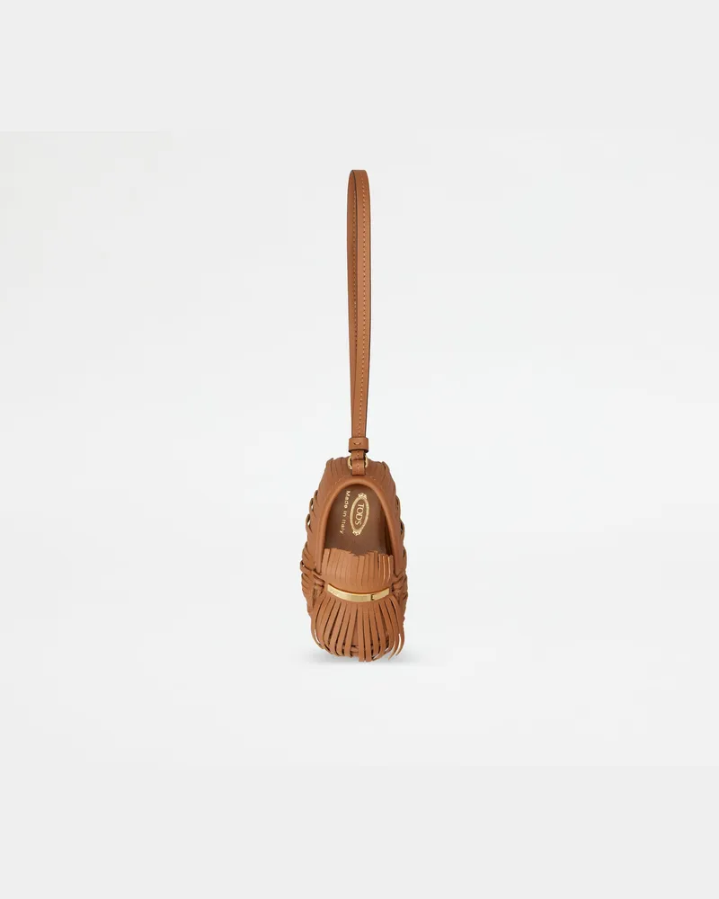 TOD'S Charm Gommino aus Leder, BRAUN,  - Wallets Braun