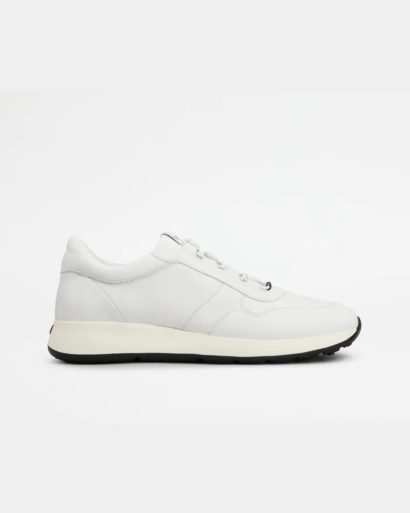 TOD'S Sneakers Red Dot aus Nappaleder, WEISS Shoes Weiss