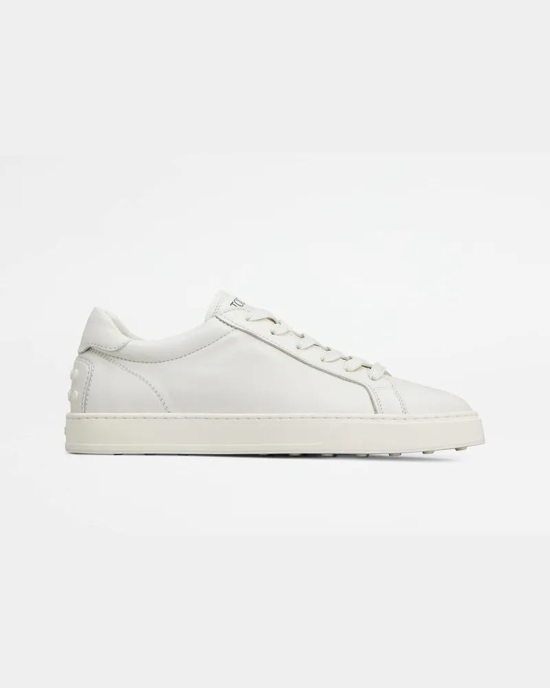 TOD'S Sneakers aus Leder, WEISS Shoes Weiss