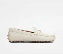 Mokassins Gommino aus Leder, CREME Shoes