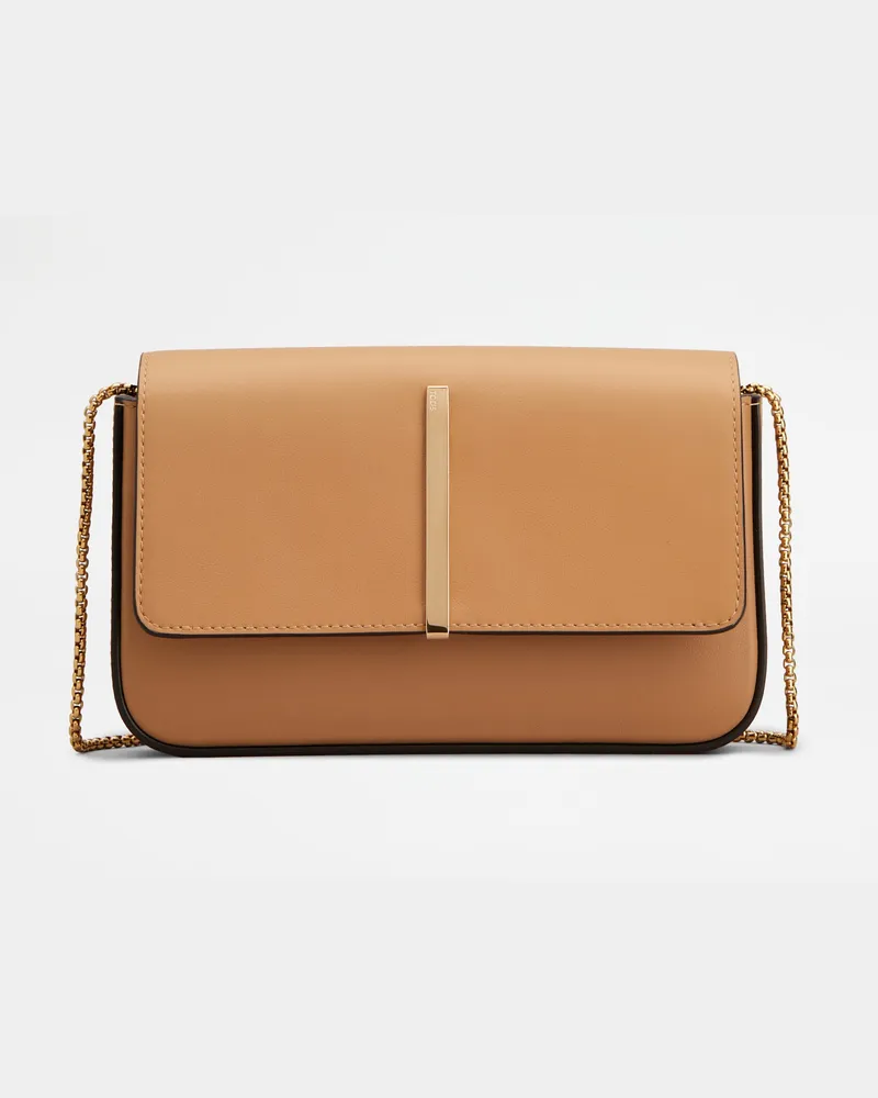 TOD'S Di Bag Folio  aus Leder Mini, NATUR,  - Wallets Natur