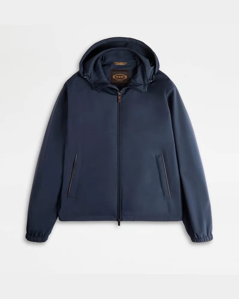 TOD'S Windbreaker aus technischem Gewebe mit Kapuze, BLAU, XX - Coat / Trench Blau