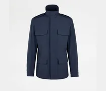 Field Jacket aus technischem Gewebe, BLAU, XX - Coat / Trench
