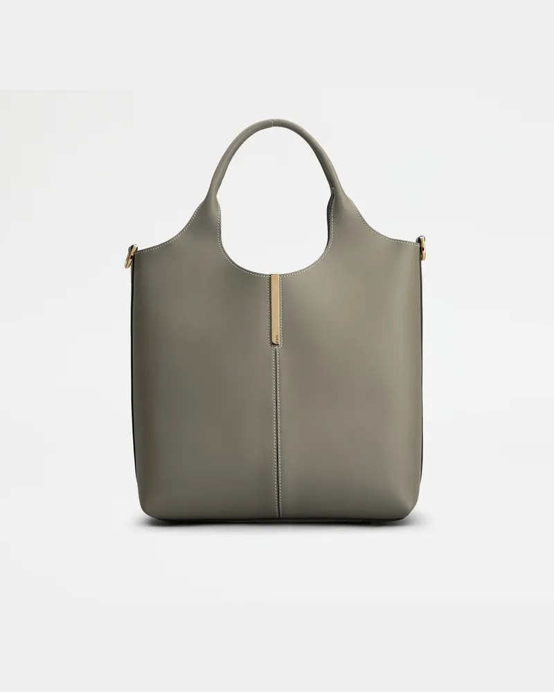 TOD'S Tote-Shopper aus Leder Small, GRAU,  - Bags Grau