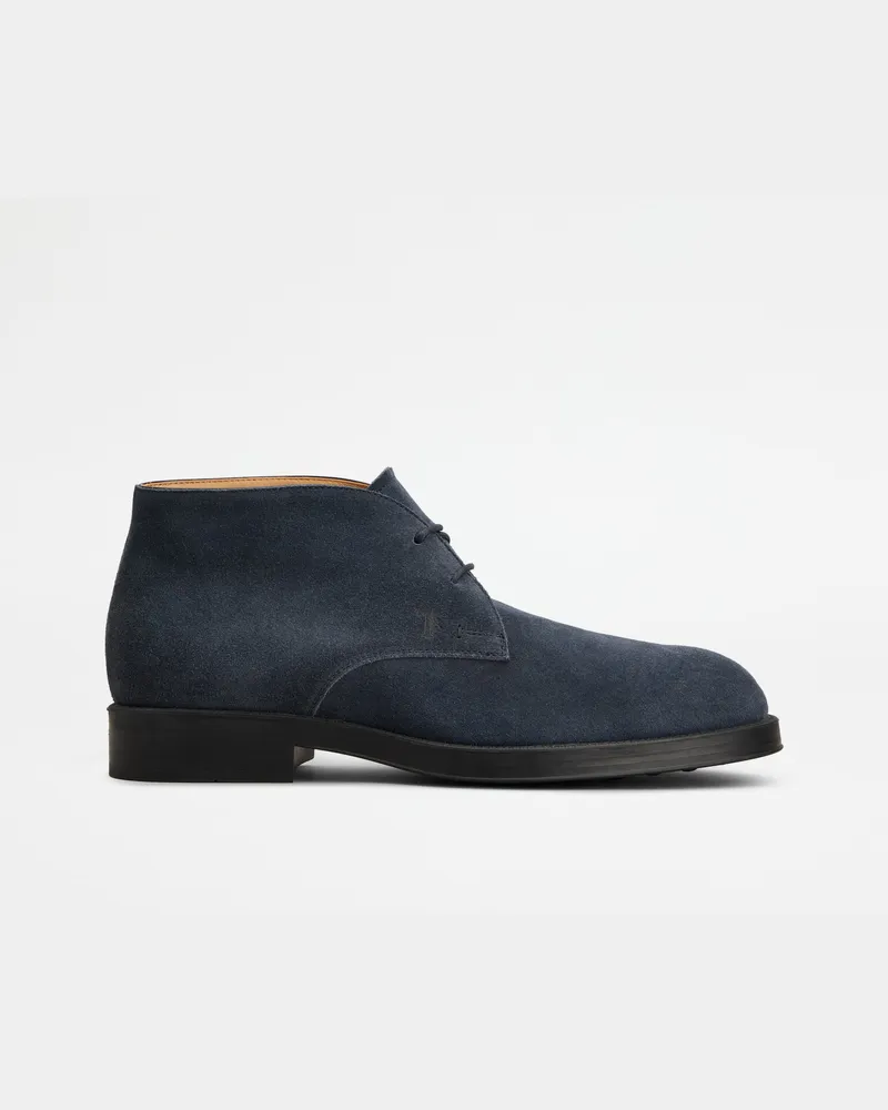 TOD'S Desert Boots aus Veloursleder, BLAU Shoes Blau