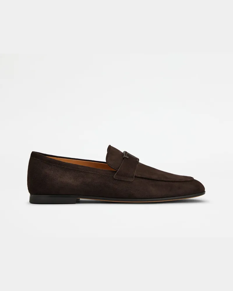TOD'S Loafers T Timeless aus Pashmy-Veloursleder, BRAUN Shoes Braun