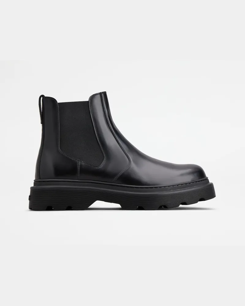 TOD'S Stiefeletten aus Leder, SCHWARZ Shoes Schwarz