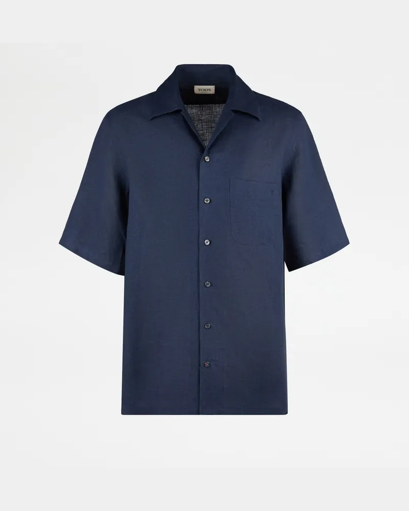 TOD'S Hemd aus Leinen, BLAU Shirts Blau