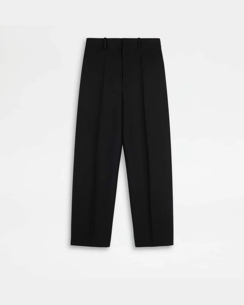 TOD'S Hose aus Wollgabardine, SCHWARZ Trousers Schwarz