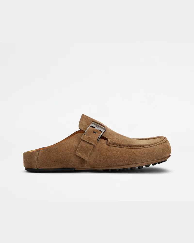 TOD'S Mules aus Veloursleder, BRAUN Shoes Braun