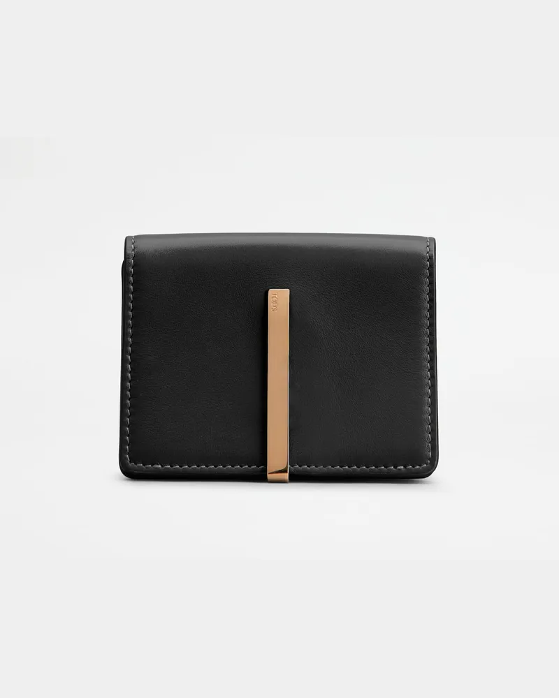TOD'S Visitenkartenetui aus Leder, SCHWARZ,  - Wallets Schwarz