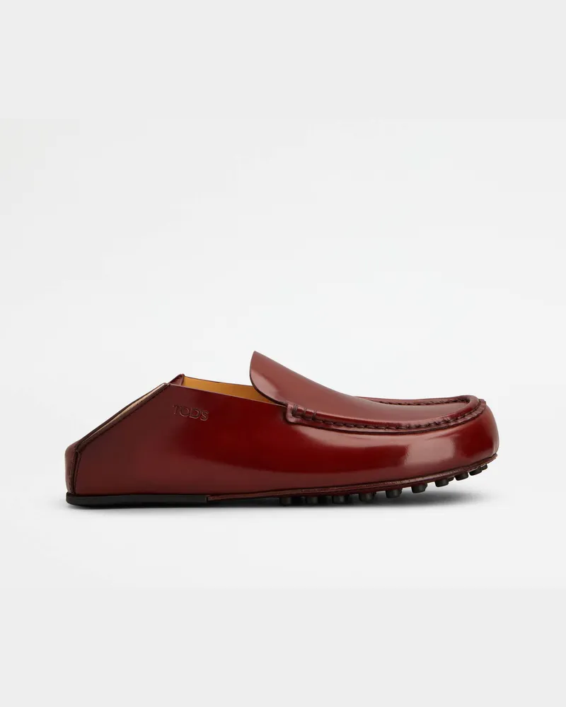 TOD'S Slipper-Loafers aus Leder, BORDEAUX Shoes Bordeaux