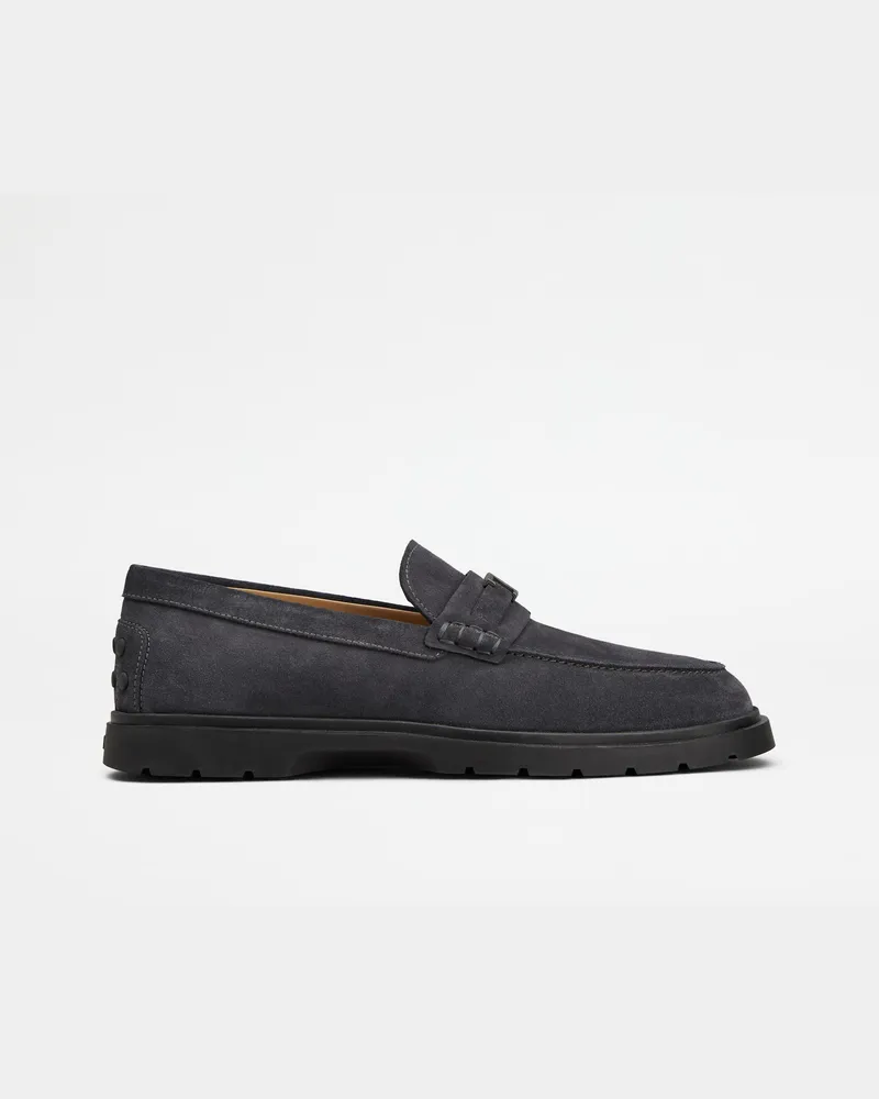 TOD'S Loafers aus Veloursleder, GRAU Shoes Grau
