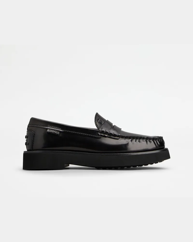 TOD'S Loafers aus Leder, SCHWARZ Shoes Schwarz