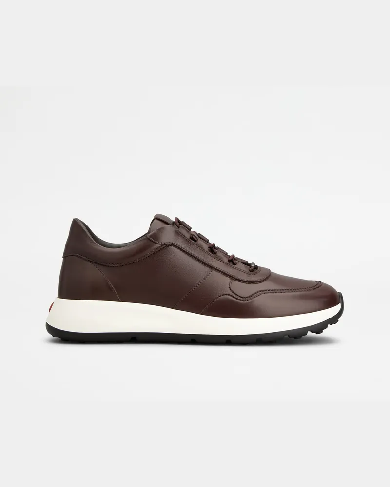 TOD'S Sneakers Red Dot aus Leder, BRAUN Shoes Braun