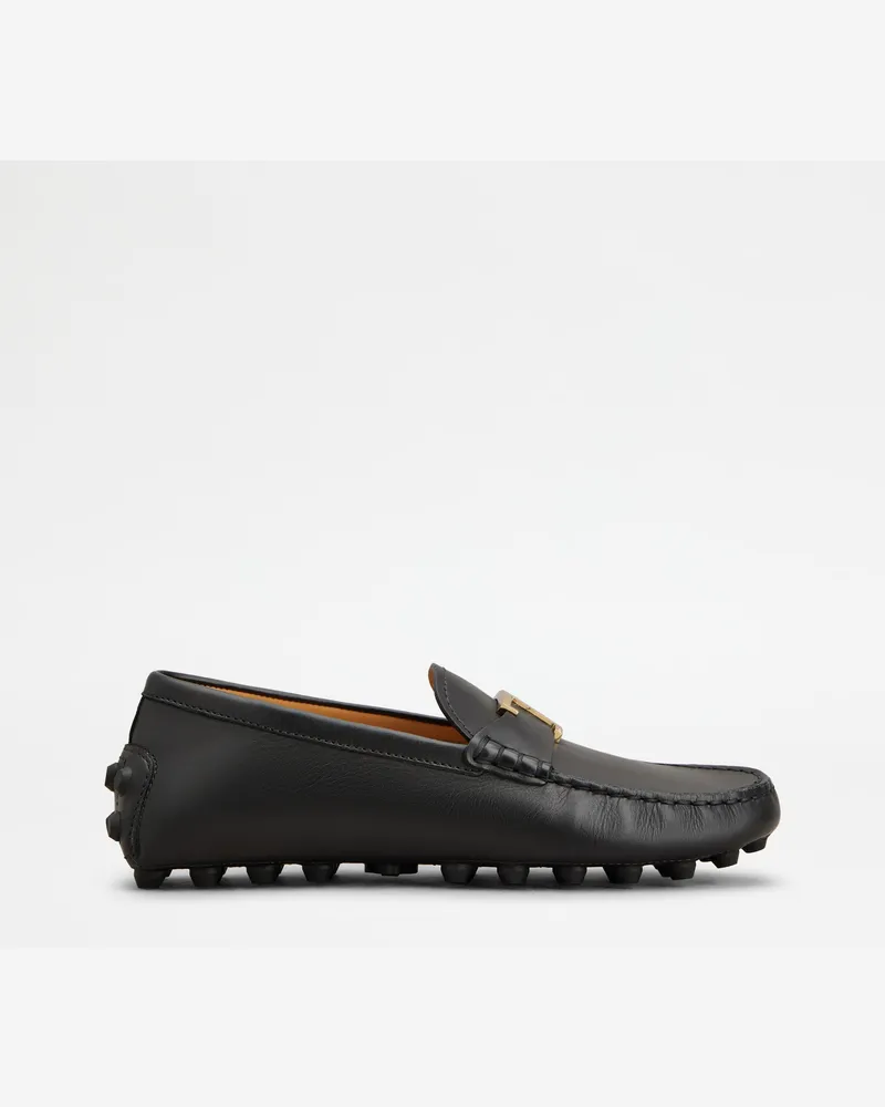 TOD'S Mokassins Gommino Bubble T Timeless aus Leder, SCHWARZ Shoes Schwarz