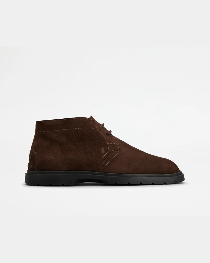 TOD'S Desert Boots aus Veloursleder, BRAUN Shoes Braun