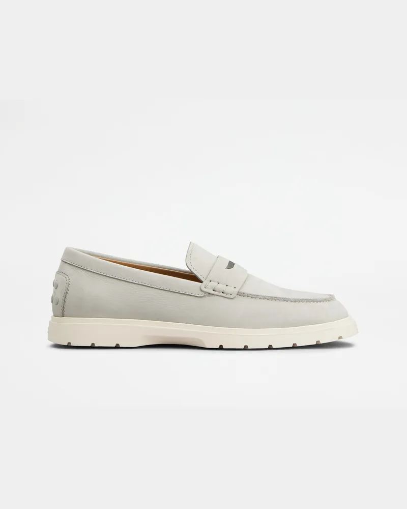 TOD'S Loafers aus Nubukleder, GRAU Shoes Grau