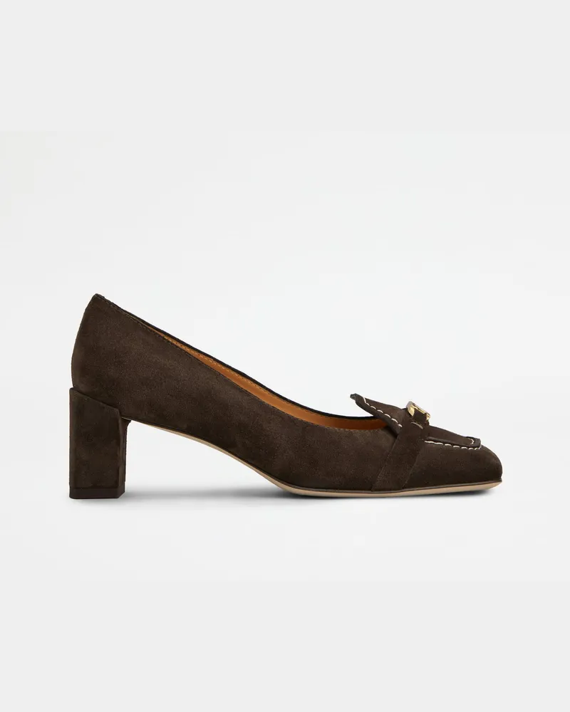 TOD'S Pumps aus Veloursleder, BRAUN Shoes Braun