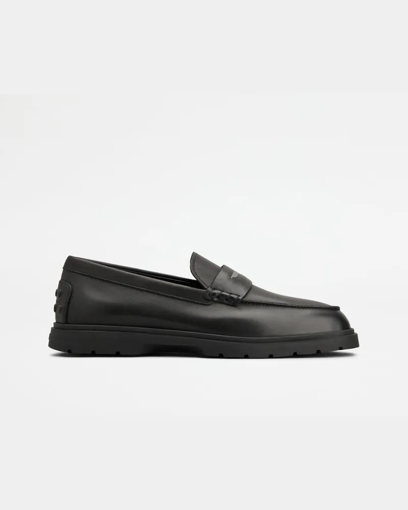 TOD'S Loafers aus Leder, SCHWARZ Shoes Schwarz