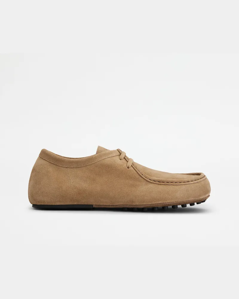 TOD'S Loafers aus Veloursleder, BRAUN Shoes Braun