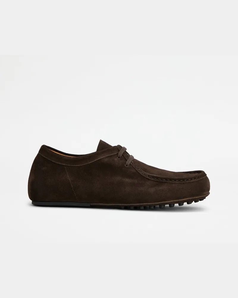 TOD'S Loafers aus Veloursleder, BRAUN Shoes Braun