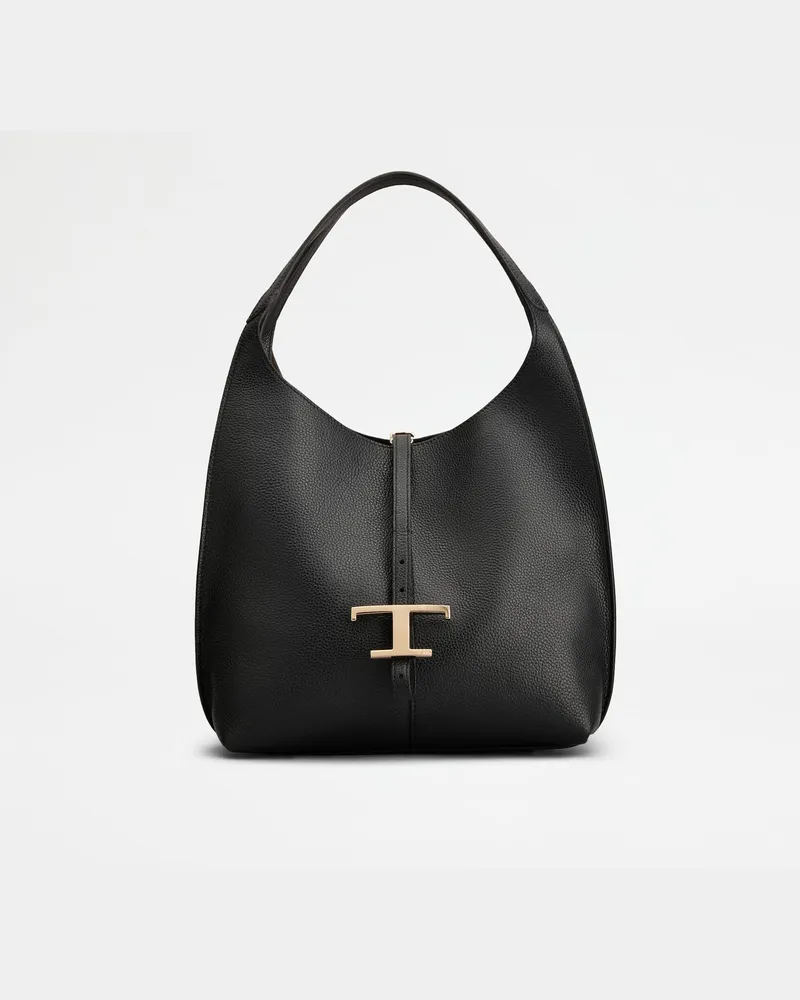 TOD'S Schultertasche T Timeless aus Leder Small, SCHWARZ,  - Bags Schwarz