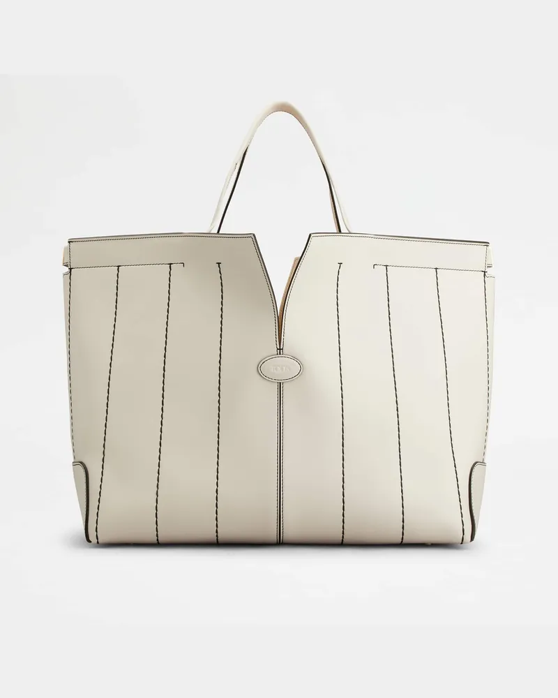 TOD'S Di Bag Folio aus Leder Medium, WEISS,  - Bags Weiss