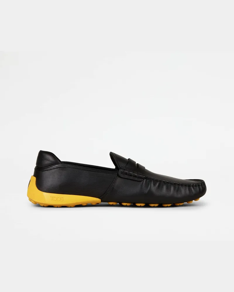 TOD'S Loafers aus Leder, GELB,SCHWARZ Shoes Gelb