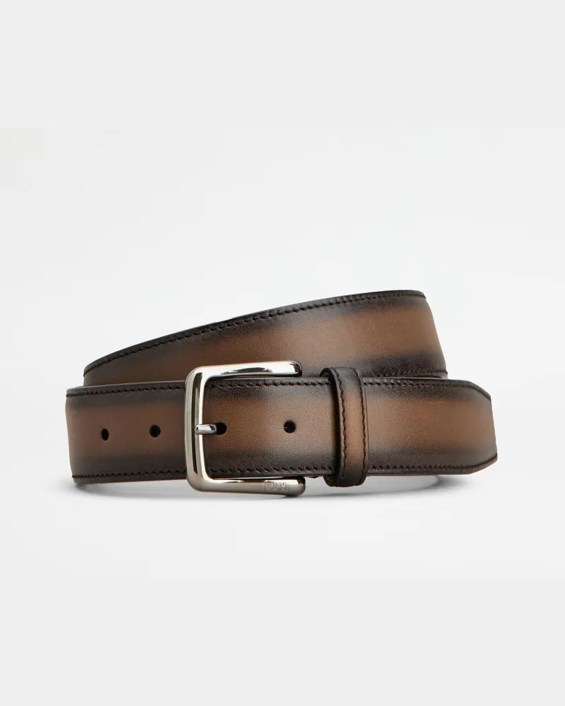 TOD'S Gürtel aus Leder, BRAUN, 95 - Belts Braun