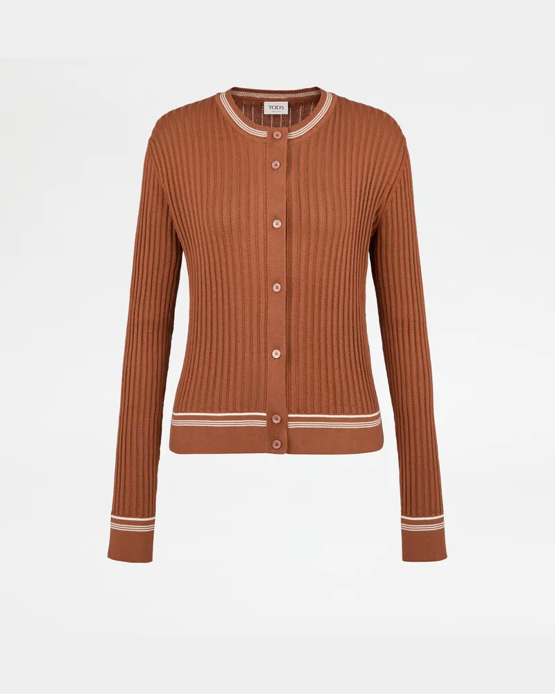 TOD'S Cardigan aus Baumwolle, ORANGE Knitwear Orange