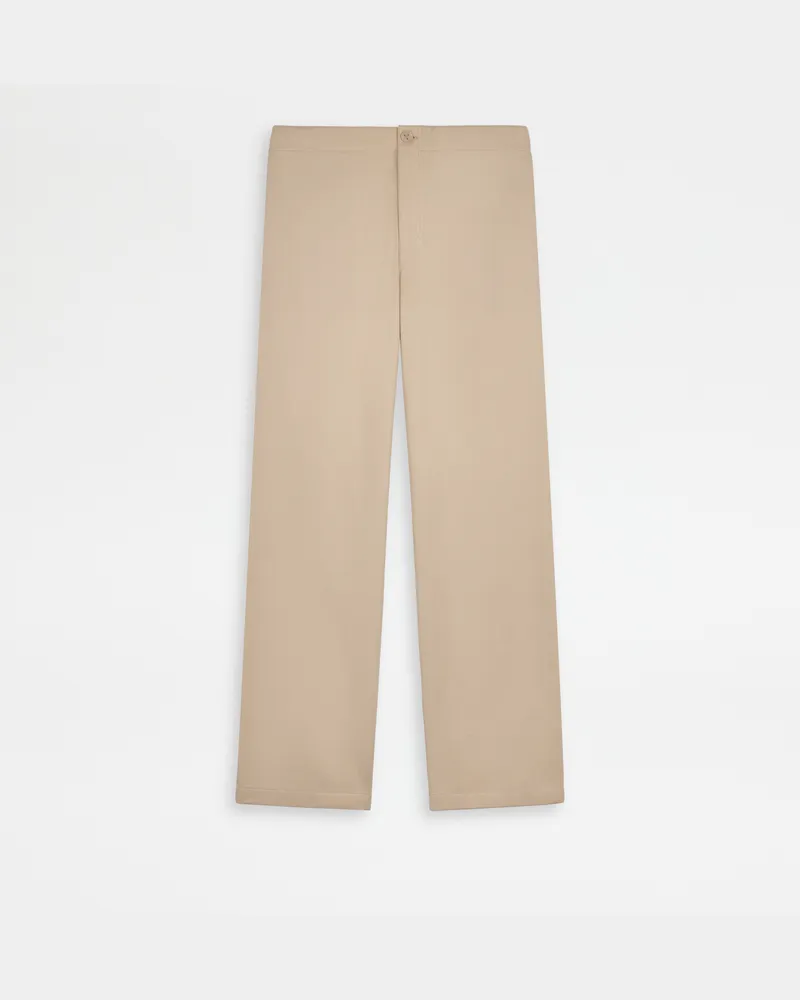 TOD'S Hose aus technischer Baumwolle mit Tunnelzug, BEIGE, XX - Trousers Beige