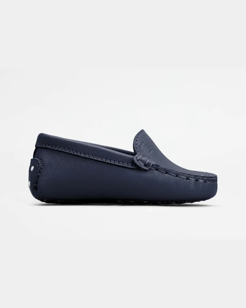 TOD'S Mokassins Gommino Junior aus Leder, BLAU Junior Shoes Blau