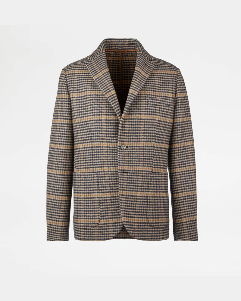 TOD'S Blazer aus einer Kaschmirmischung, BLAU,SCHWARZ,WEISS Jackets Blau