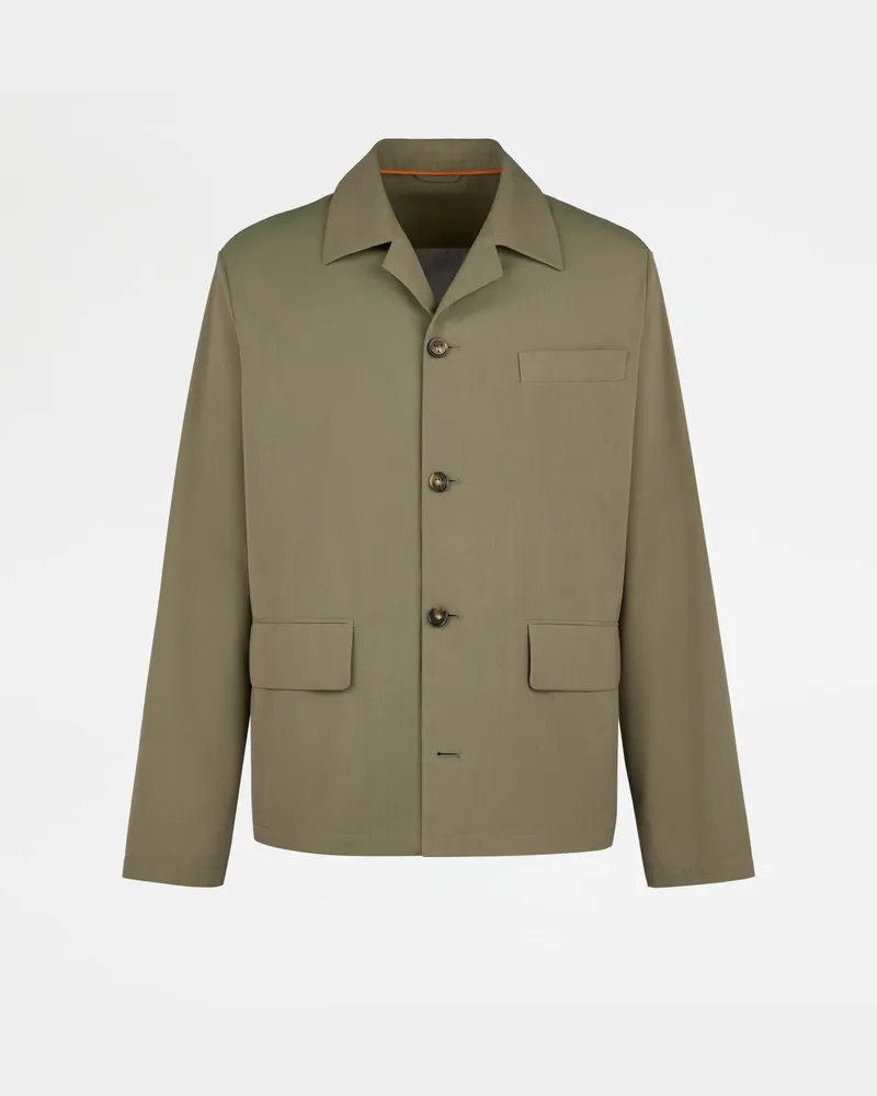 TOD'S Overshirt aus Seide, GRÜN Coat / Trench Grün