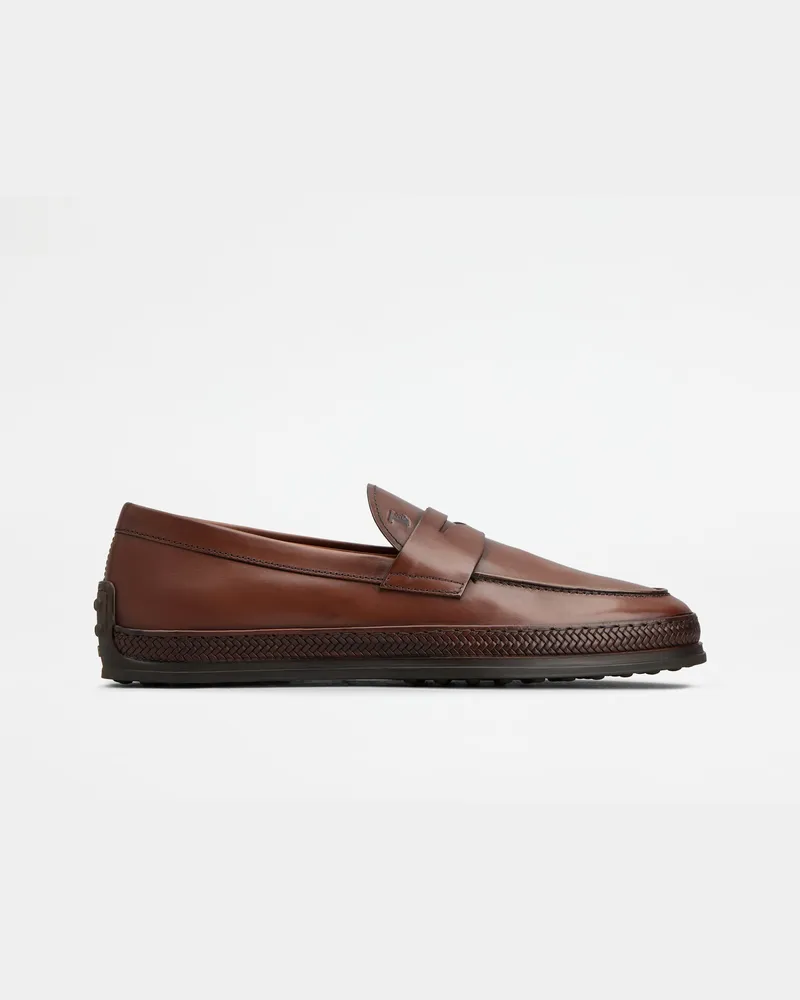 TOD'S Loafers aus Leder, BRAUN Shoes Braun