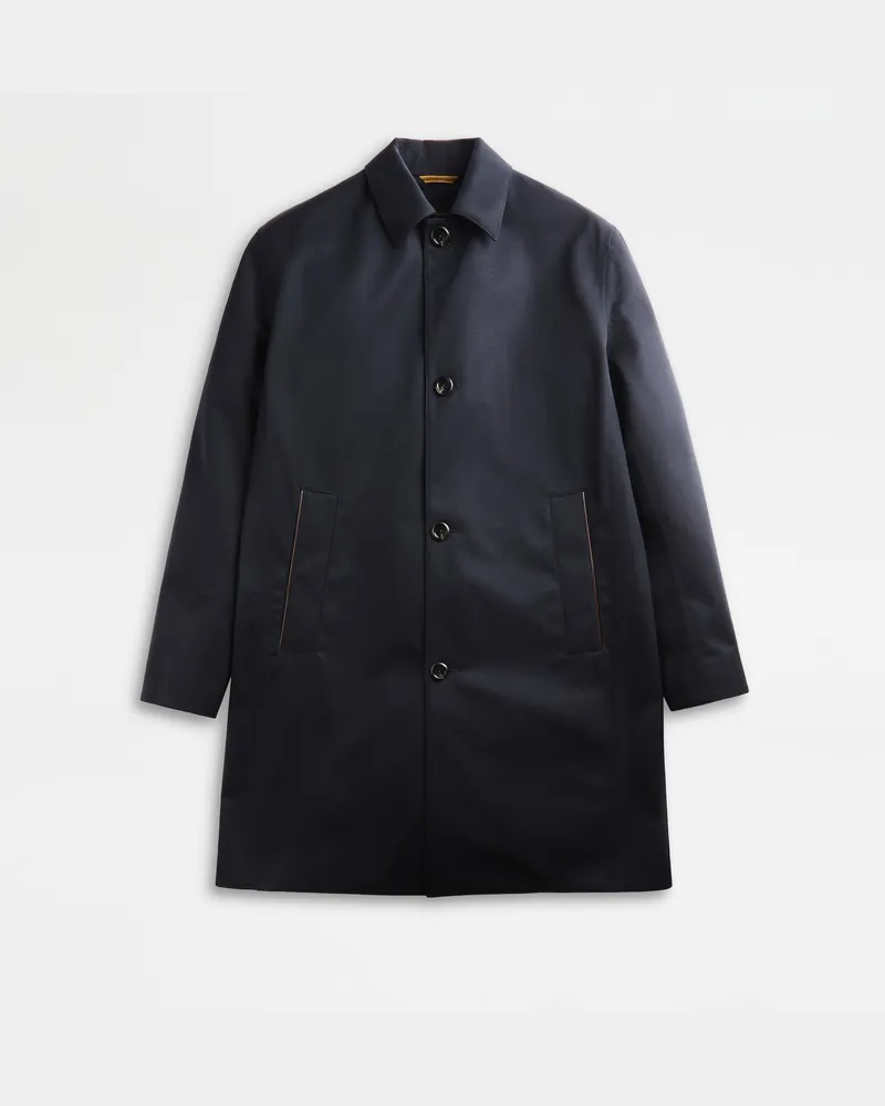 TOD'S Mantel aus Wolltwill, BLAU Coat / Trench Blau