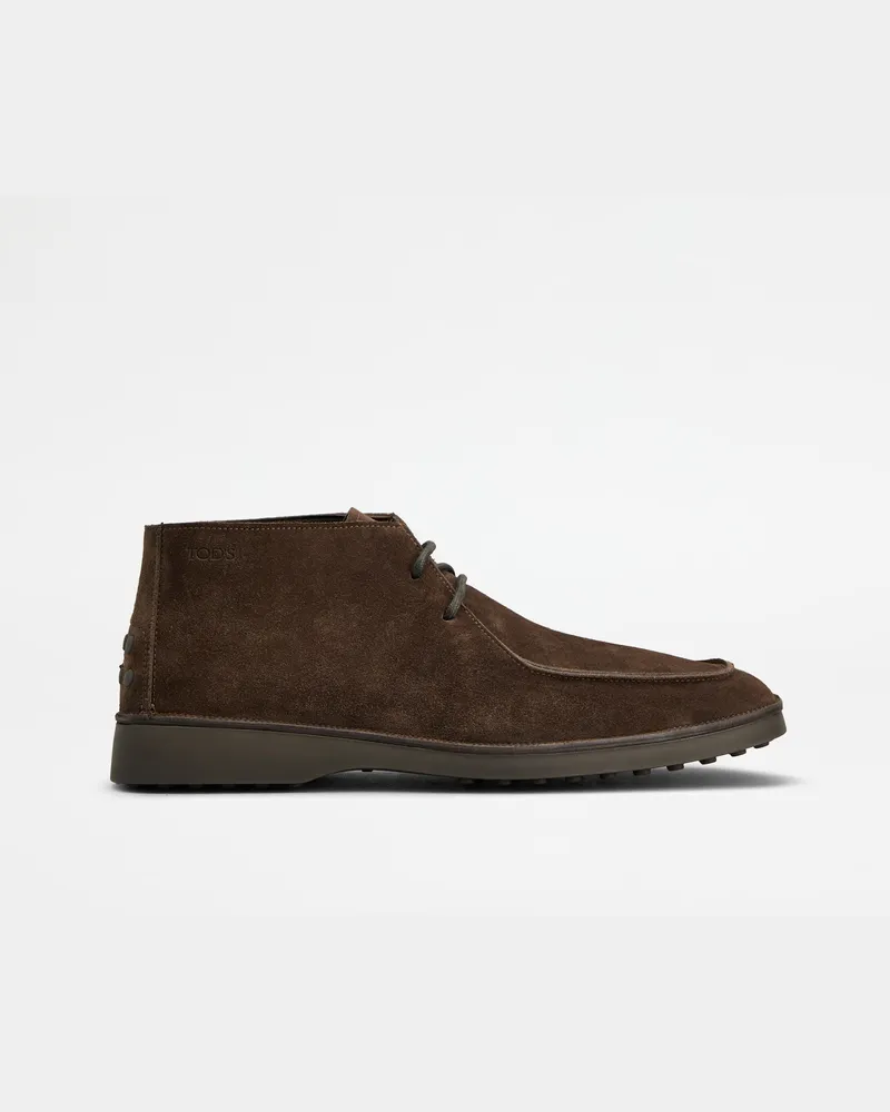 TOD'S Desert Boots aus Veloursleder, BRAUN Shoes Braun