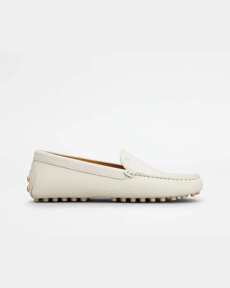 TOD'S Mokassins Gommino aus Leder, WEISS Shoes Weiss