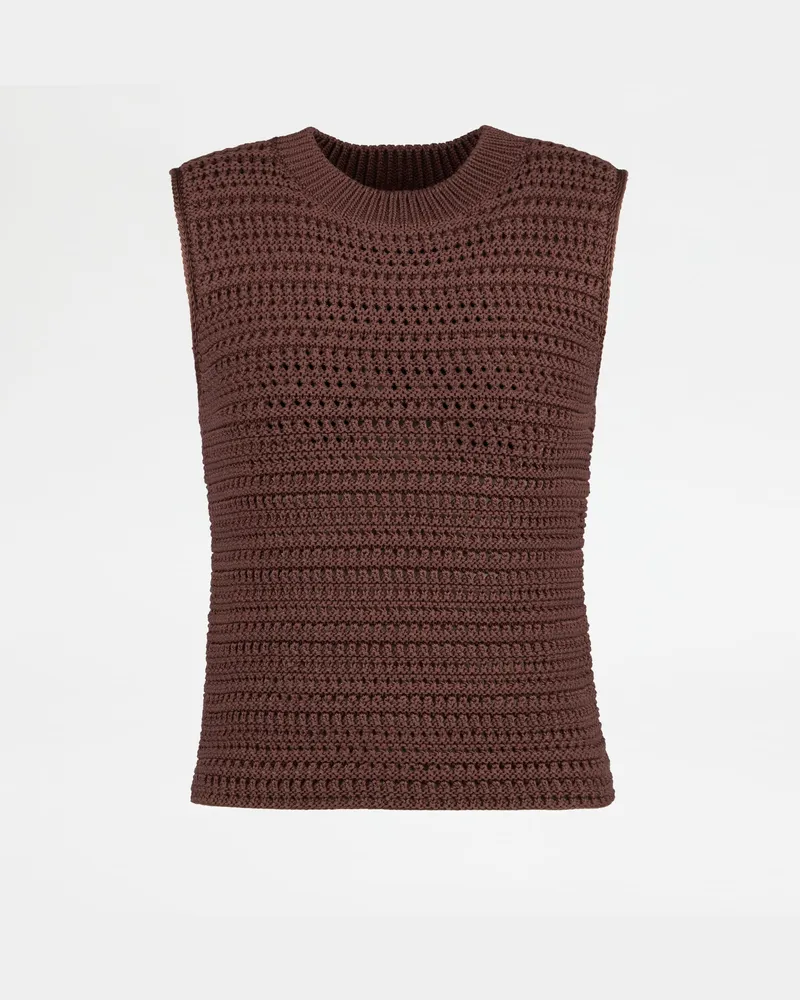 TOD'S Weste aus Baumwolle, BRAUN Knitwear Braun