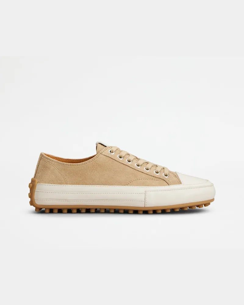 TOD'S Sneakers aus Veloursleder, BEIGE Shoes Beige