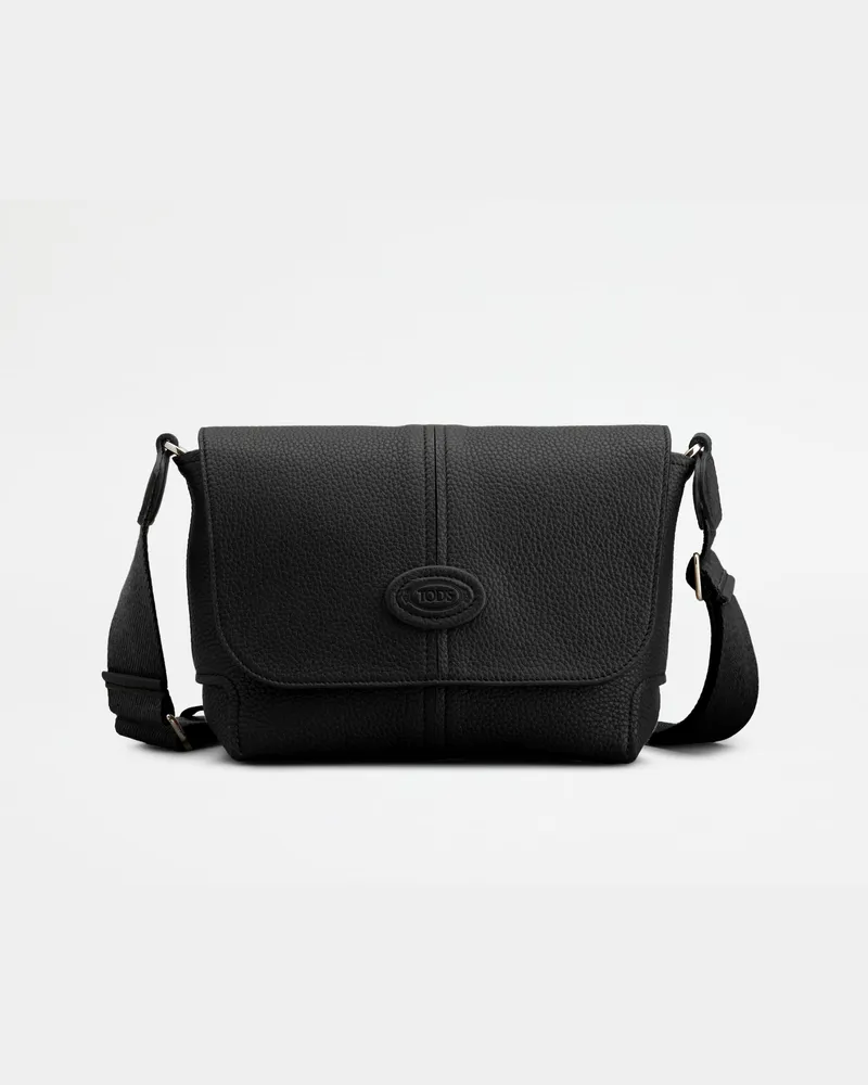 TOD'S Flap-Tasche aus Leder Mini, SCHWARZ,  - Bags Schwarz