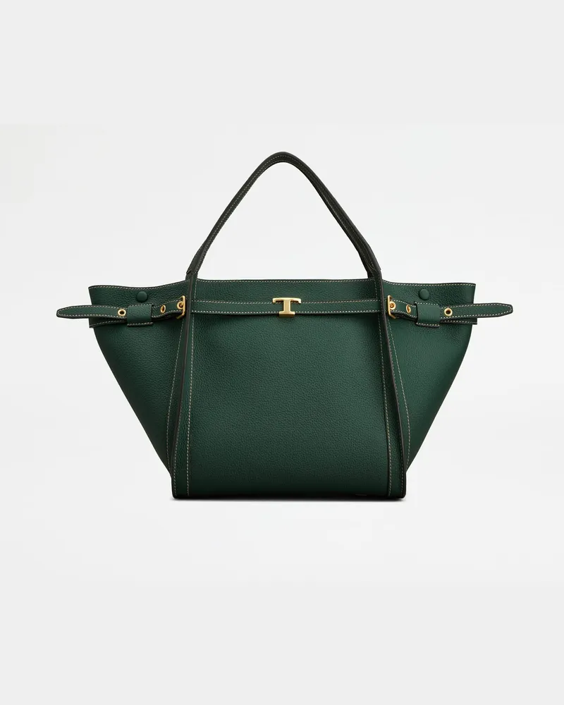 TOD'S Shopper aus Leder Small, GRÜN,  - Bags Grün