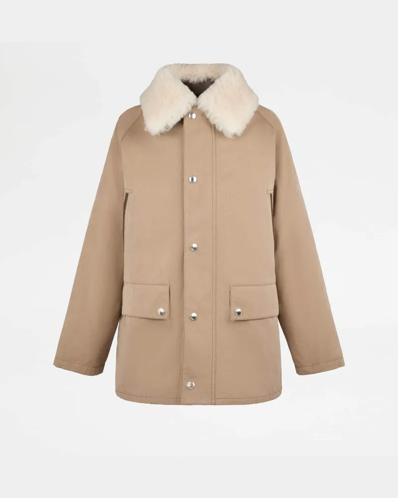 TOD'S 2-in-1-Parka aus technischer Baumwolle und Shearling, GRAU Coat / Trench Grau