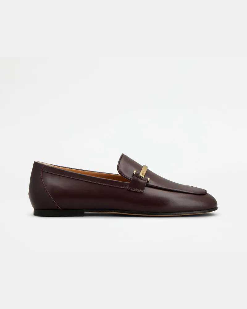 TOD'S Loafers aus Leder, BORDEAUX Shoes Bordeaux