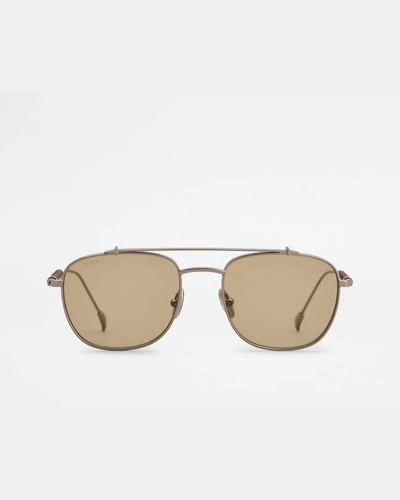 TOD'S Caravan-Sonnenbrille, BRAUN,SILBER,  - Sunglasses Braun