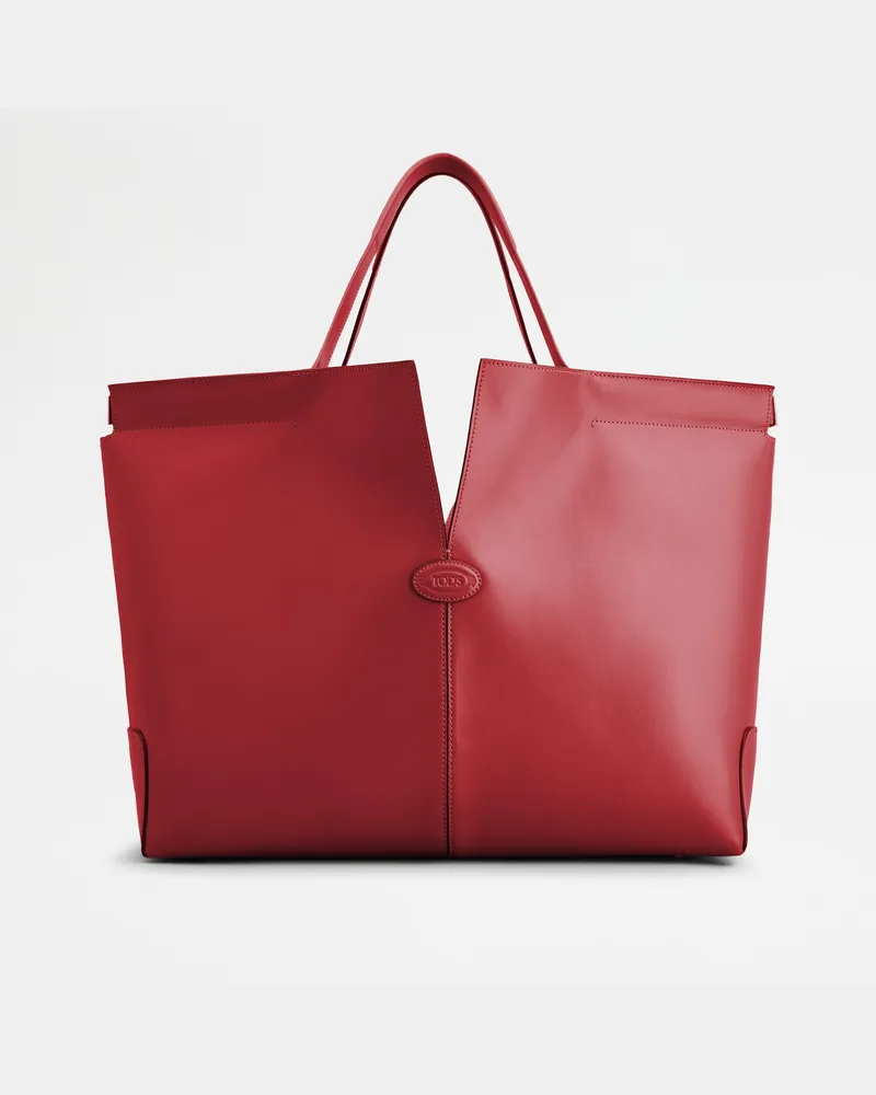 TOD'S Di Bag Folio aus Leder Medium, ROT,  - Bags Rot
