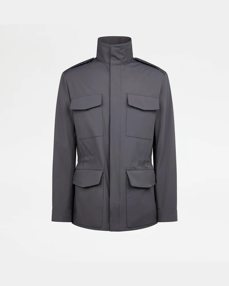 TOD'S Field Jacket aus technischem Gewebe, GRAU, XX - Coat / Trench Grau