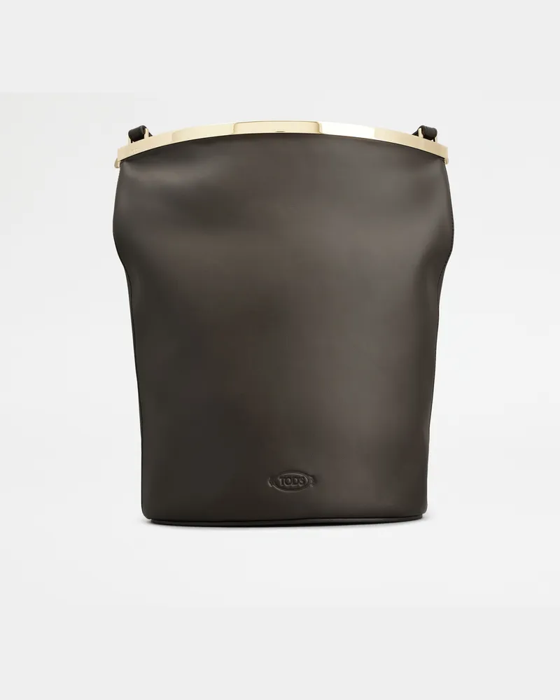 TOD'S Magenta Bag Beuteltasche aus Leder Small, BRAUN,  - Bags Braun